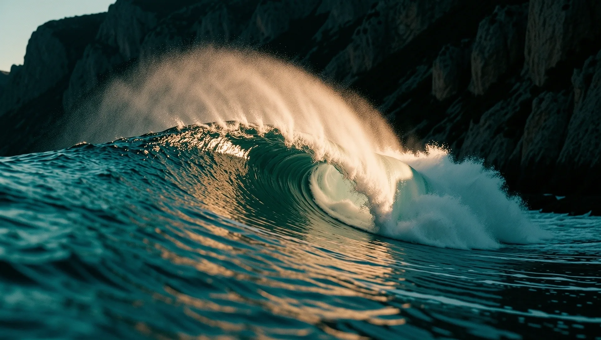 Vibrant sea spray